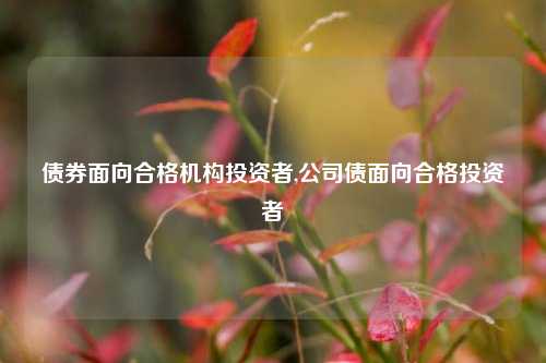 债券面向合格机构投资者,公司债面向合格投资者