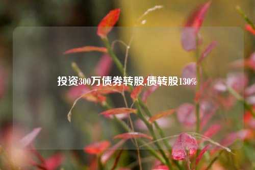 投资300万债券转股,债转股130%