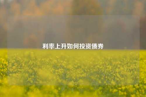 利率上升如何投资债券