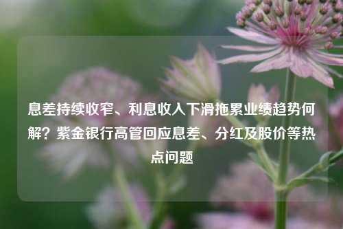 息差持续收窄、利息收入下滑拖累业绩趋势何解？紫金银行高管回应息差、分红及股价等热点问题