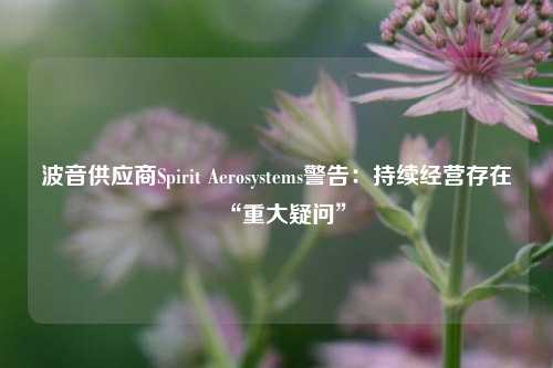 波音供应商Spirit Aerosystems警告：持续经营存在“重大疑问”