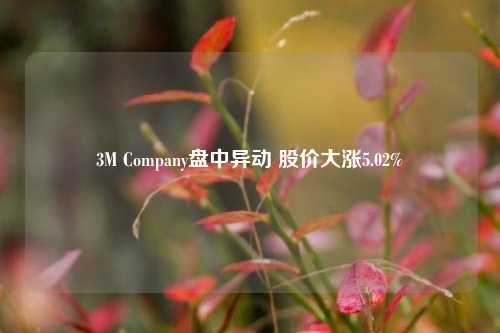 3M Company盘中异动 股价大涨5.02%