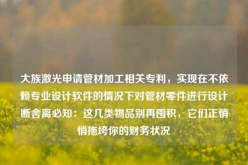 大族激光申请管材加工相关专利，实现在不依赖专业设计软件的情况下对管材零件进行设计断舍离必知：这几类物品别再囤积，它们正悄悄拖垮你的财务状况