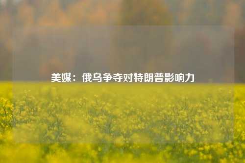 美媒：俄乌争夺对特朗普影响力