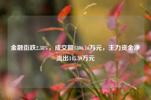 金融街跌2.38%，成交额1306.16万元，主力资金净流出145.39万元