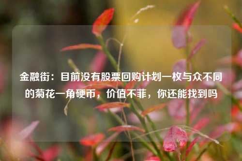 金融街：目前没有股票回购计划一枚与众不同的菊花一角硬币，价值不菲，你还能找到吗