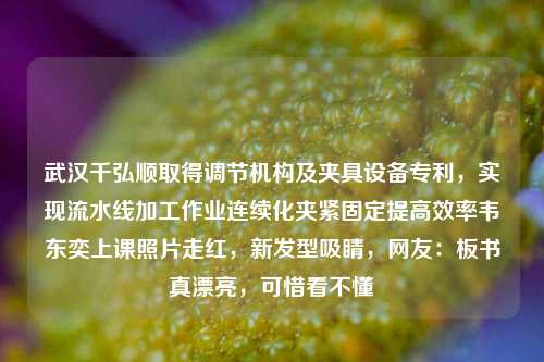 武汉千弘顺取得调节机构及夹具设备专利，实现流水线加工作业连续化夹紧固定提高效率韦东奕上课照片走红，新发型吸睛，网友：板书真漂亮，可惜看不懂