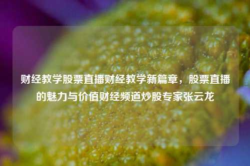 财经教学股票直播财经教学新篇章，股票直播的魅力与价值财经频道炒股专家张云龙