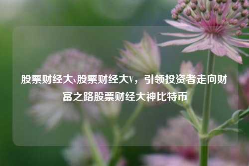 股票财经大v股票财经大V，引领投资者走向财富之路股票财经大神比特币