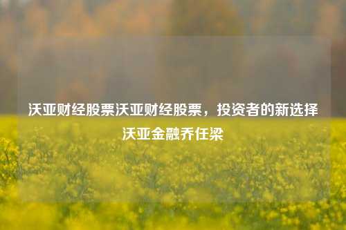 沃亚财经股票沃亚财经股票，投资者的新选择沃亚金融乔任梁