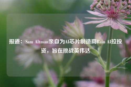 报道：Sam Altman亲自为AI芯片制造商Rain AI拉投资，旨在挑战英伟达