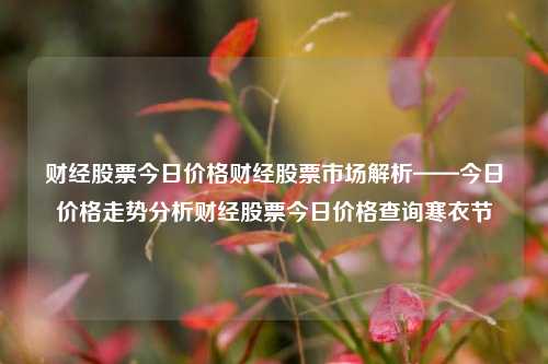 财经股票今日价格财经股票市场解析——今日价格走势分析财经股票今日价格查询寒衣节