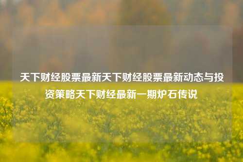 天下财经股票最新天下财经股票最新动态与投资策略天下财经最新一期炉石传说