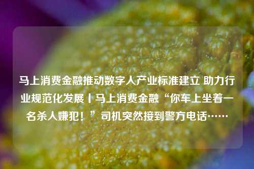 马上消费金融推动数字人产业标准建立 助力行业规范化发展丨马上消费金融“你车上坐着一名杀人嫌犯！”司机突然接到警方电话……