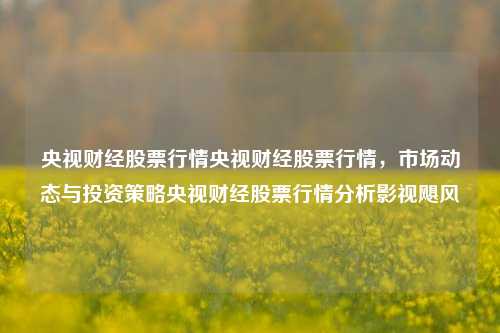 央视财经股票行情央视财经股票行情，市场动态与投资策略央视财经股票行情分析影视飓风