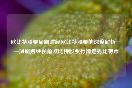 欧比特股票凤凰财经欧比特股票的深度解析——凤凰财经视角欧比特股票行情走势比特币