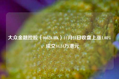 大众金融控股（00626.HK）11月21日收盘上涨1.08%，成交44.34万港元