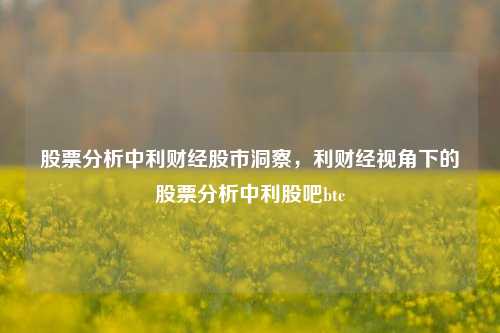 股票分析中利财经股市洞察，利财经视角下的股票分析中利股吧btc