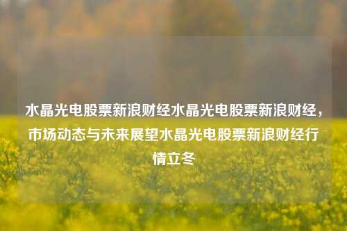 水晶光电股票新浪财经水晶光电股票新浪财经，市场动态与未来展望水晶光电股票新浪财经行情立冬