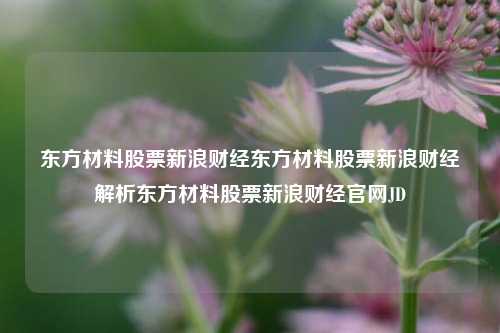 东方材料股票新浪财经东方材料股票新浪财经解析东方材料股票新浪财经官网JD